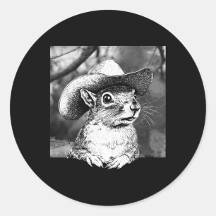 Sticker Rond Retro P'nut L'écureuil Amoureux des animaux mignon