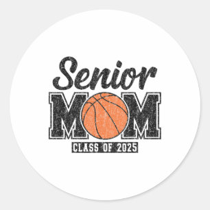 Sticker Rond Retro Senior Sketll Maman Cl De 2025 Graduation Sc