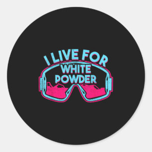 Sticker Rond Retro Ski Snowboard Goggles Vintage 80s 90s Ski