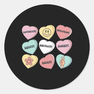 Sticker Rond Retro Sped Enseignant Advocate Equity Conversat