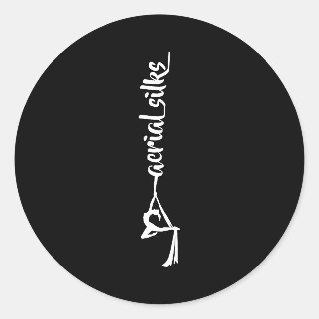 Sticker Rond Retro Srt Aerial Silks Quote Funny Basic  (Devant)