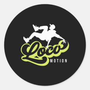 Sticker Rond Retro Street Dancing S Retro Dance Cl S Loco-motit