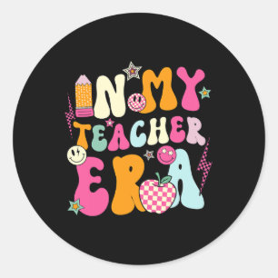 Sticker Rond Retro Super Dans Mon Ere Enseignement Meilleur App