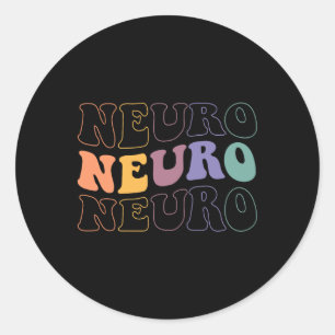 Sticker Rond Retro Super Dans Mon Neuro Infirmière Era Neuro In