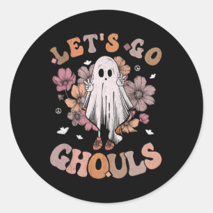 Sticker Rond Retro Super Let's Go Ghouls Ghost les années 70 Hi