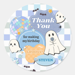 Sticker Rond Retro Super Little Boo fête d'anniversaire