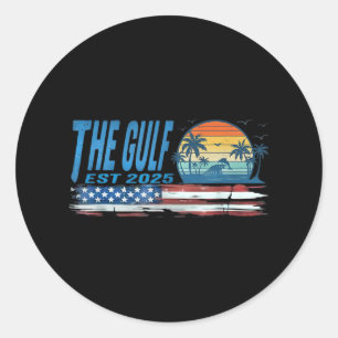 Sticker Rond Rétro The Gulf Est 2025 Femmes Hommes 