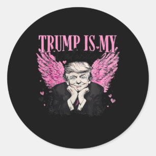 Sticker Rond Retro Trump est la Saint-Valentin de Trump