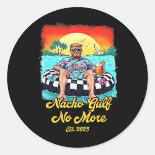 Sticker Rond Retro Trump Nacho Golfe Plus de golfe d'Est 2025 T