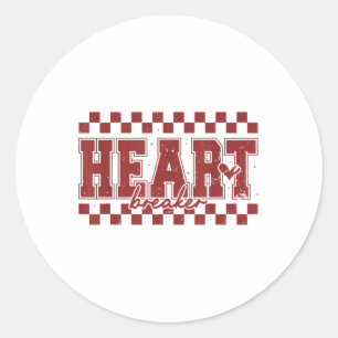 Sticker Rond Retro Valentine Vibes Éliminateur cardiaque Anti-v