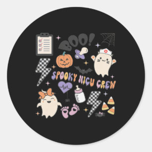 Sticker Rond Rétro Vampire Halloween Outfit Easy Halloween Drac