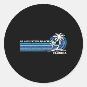 Sticker Rond Retro Vintage vacances en famille Floride St. Augu