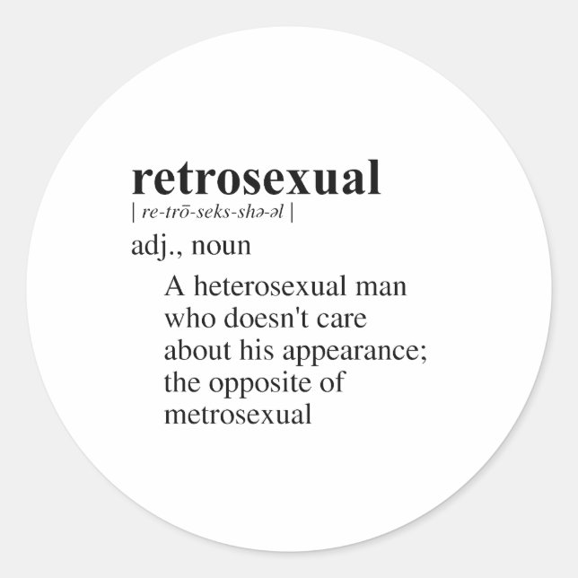 STICKER ROND RETROSEXUEL (Devant)