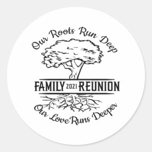 Sticker Rond Retrouvailles Familiales 2021 Nos Racines Courez D