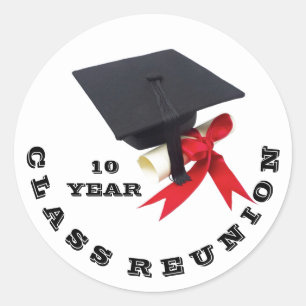 Sticker Rond Réunion de classe par Janz 10 Année