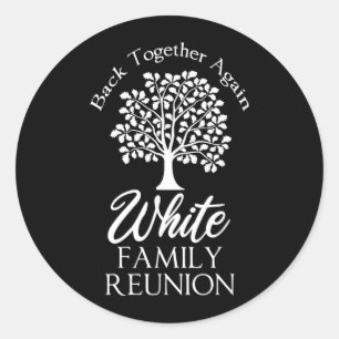 Sticker Rond Réunion de famille White de nouveau ensemble pour