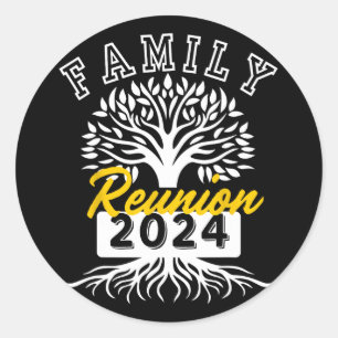 Sticker Rond Réunion familiale 2024 Assister Groupe de réunion