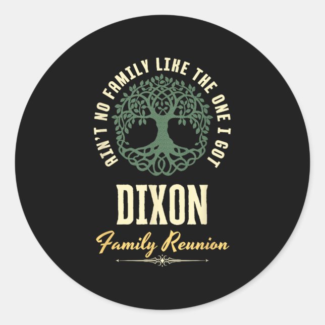 Sticker Rond Reunion familiale 2025 Conception correspondante - (Devant)