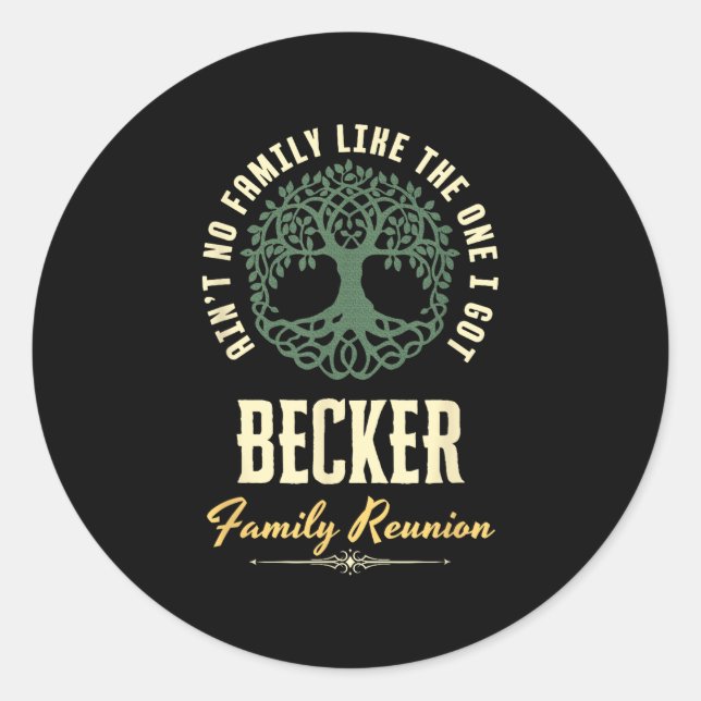 Sticker Rond Reunion familiale 2025 Conception de jumelage - Be (Devant)