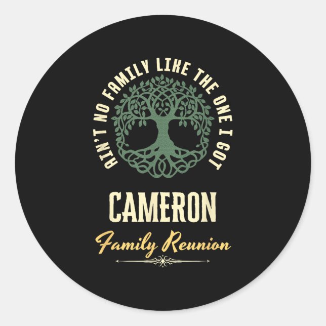 Sticker Rond Reunion familiale 2025 Conception de jumelage - Ca (Devant)