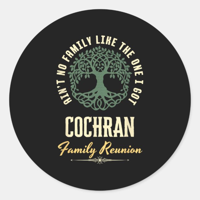 Sticker Rond Reunion familiale 2025 Conception de jumelage - Co (Devant)