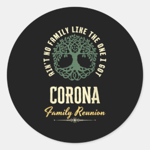 Sticker Rond Reunion familiale 2025 Conception de jumelage - Co