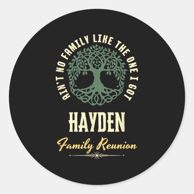 Sticker Rond Reunion familiale 2025 Conception de jumelage - Ha (Devant)