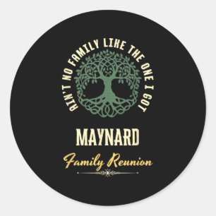 Sticker Rond Reunion familiale 2025 Conception de jumelage - Ma