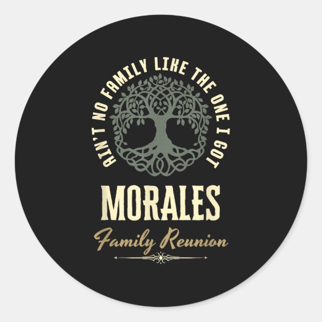 Sticker Rond Reunion familiale 2025 Conception de jumelage - Mo (Devant)