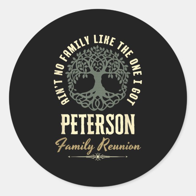 Sticker Rond Reunion familiale 2025 Conception de jumelage - Pe (Devant)