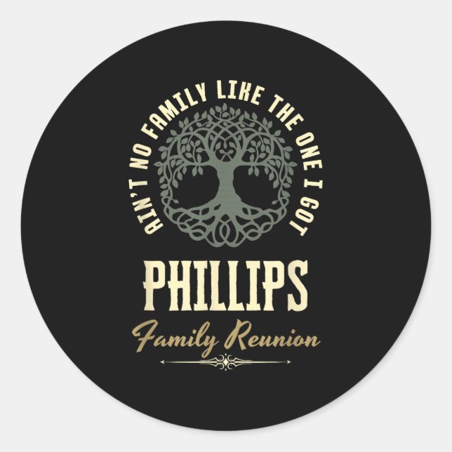 Sticker Rond Reunion familiale 2025 Conception de jumelage - Ph (Devant)
