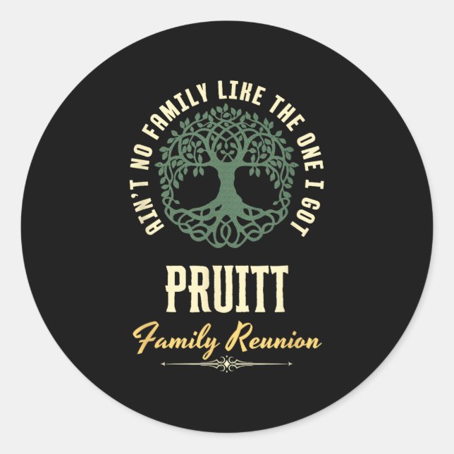 Sticker Rond Reunion familiale 2025 Conception de jumelage - Pr (Devant)