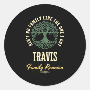 Sticker Rond Reunion familiale 2025 Conception de jumelage - Tr