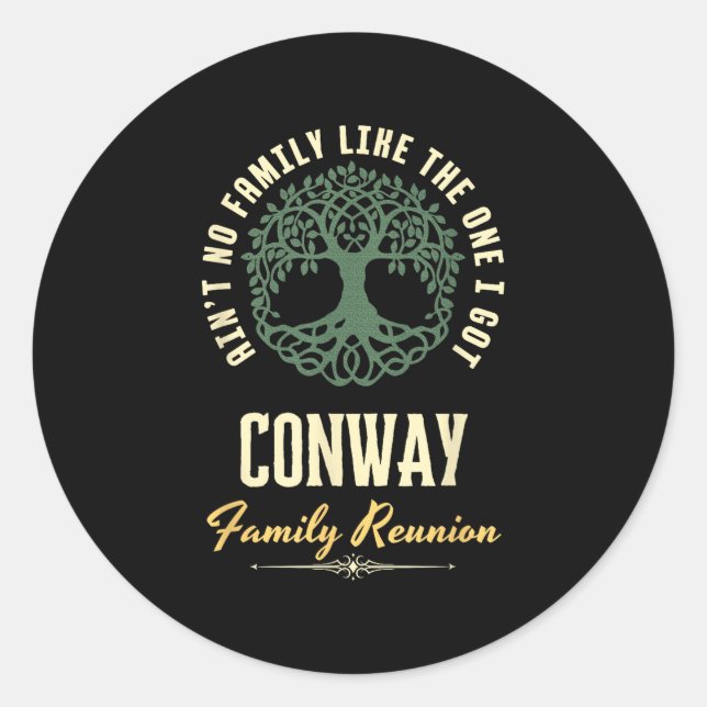 Sticker Rond Reunion familiale 2025 - Conway (Devant)