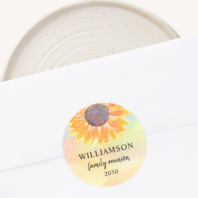 Sticker Rond Réunion familiale colorée (Créateur téléchargé)