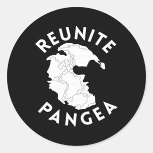 Sticker Rond Réunir la géologie de Pangea