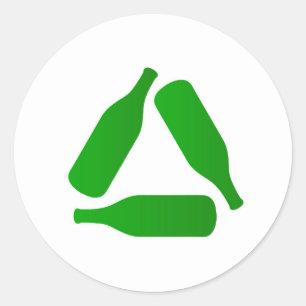 Sticker Rond Réutilisez les bouteilles