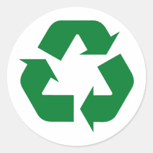 Sticker Rond Réutilisez les produits et les conceptions