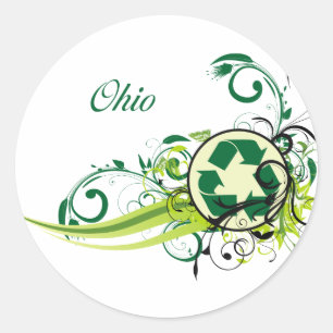 Sticker Rond Réutilisez l'Ohio