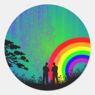 Sticker Rond Rêve d'été de minuit