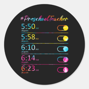 Sticker Rond Réveil pour l'appréciation des enseignants en mate