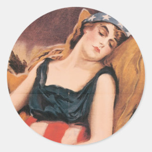 Sticker Rond Réveillez-vous l'Amérique