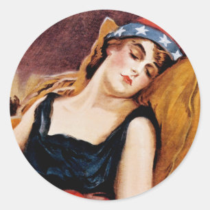 Sticker Rond Réveillez-vous l'Amérique