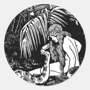 Sticker Rond Réveillon Dans Le Jardin