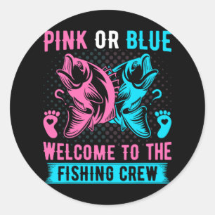 Sticker Rond Révélation de sexe pêche rose ou bleu Bienvenue à