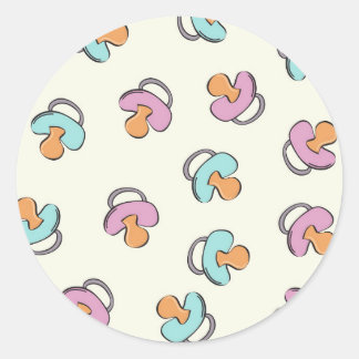 Sticker Rond Révélation du genre de Pacificateur Baby shower mi