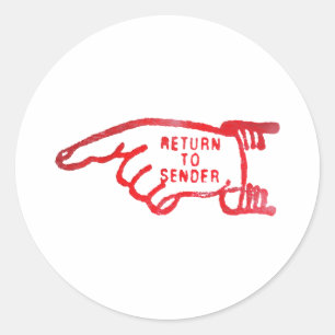Sticker Rond Revenez à l'expéditeur