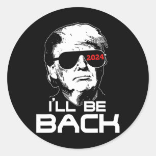 Sticker Rond Revenez à Trump 2024