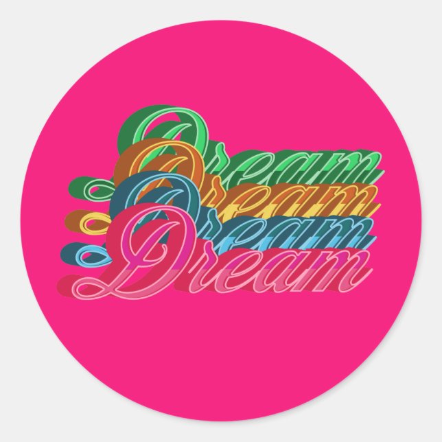 Sticker Rond Rêver (Devant)