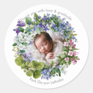 Sticker Rond Rêverie de Fleur Sauvage     Merci